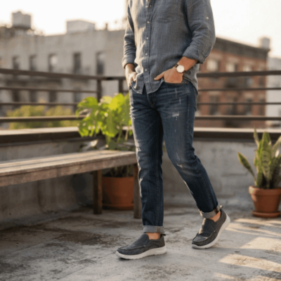 Zapatilla New Walk City Confort Slip On Negra - Zapatillas hombre en ETN