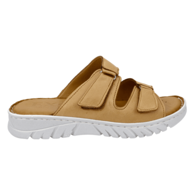 Sandalia Exs Velcro Confort Cuero Camel - Sandalias mujer en ETN