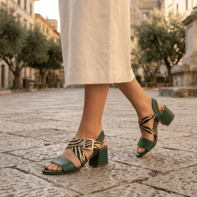 Sandalia Exs Lola Cuero Verde - Sandalias mujer en ETN