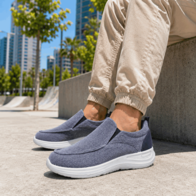 Zapatilla New Walk City Confort Slip On Gris - Zapatillas hombre en ETN