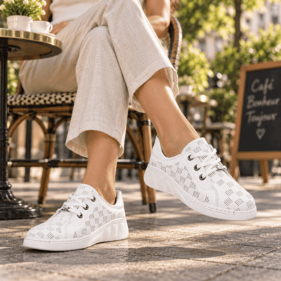 Zapatilla Exs Cuadrille Cuero Blanca - Zapatillas mujer en ETN