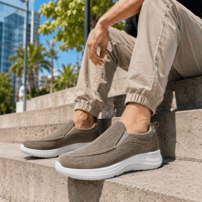 Zapatilla New Walk City Confort Slip On Marrón - Zapatillas hombre en ETN